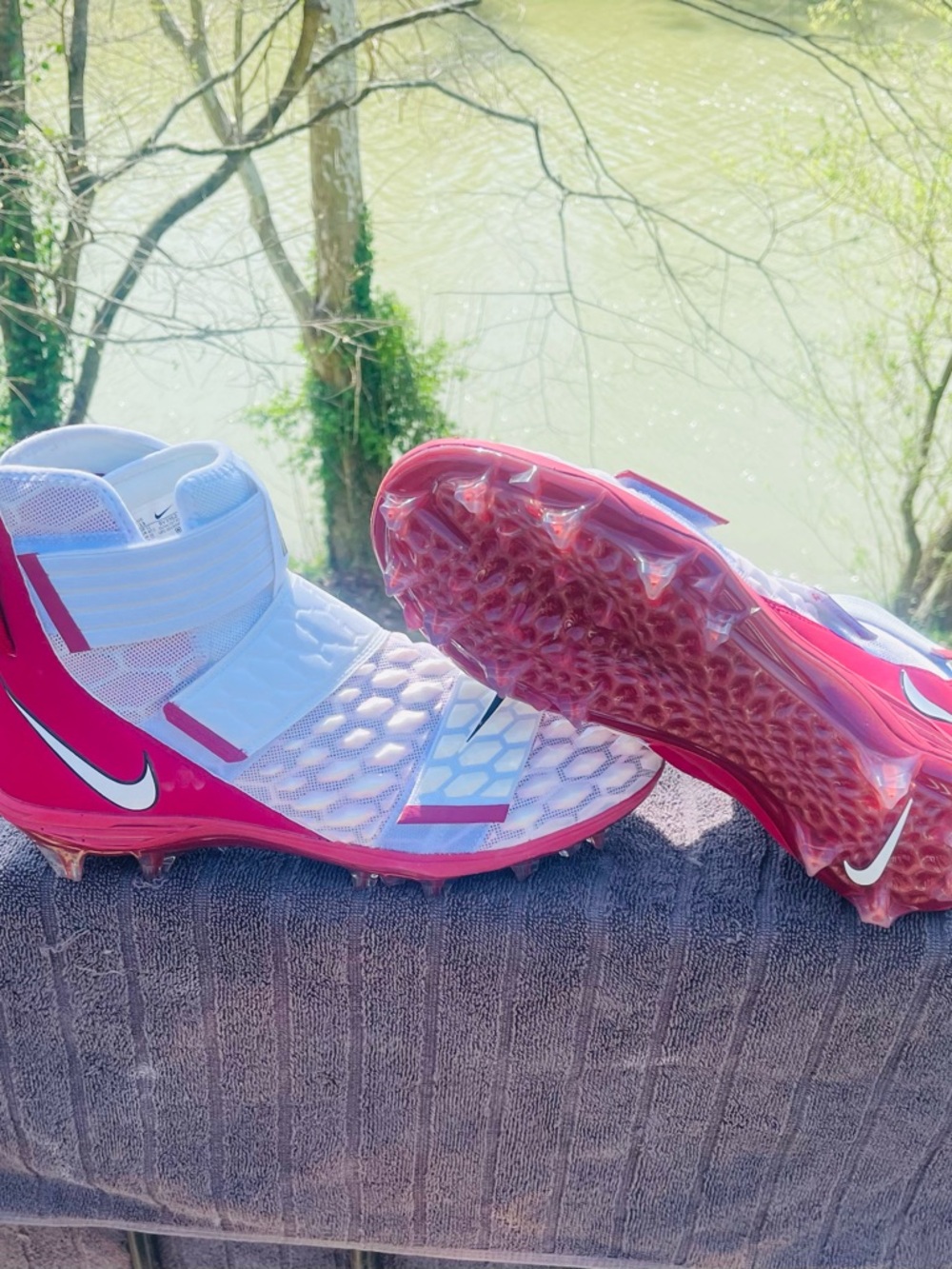 Nike Force Savage Elite 2 P Size 13 Men's Football Cleats White/Red BV3962-102